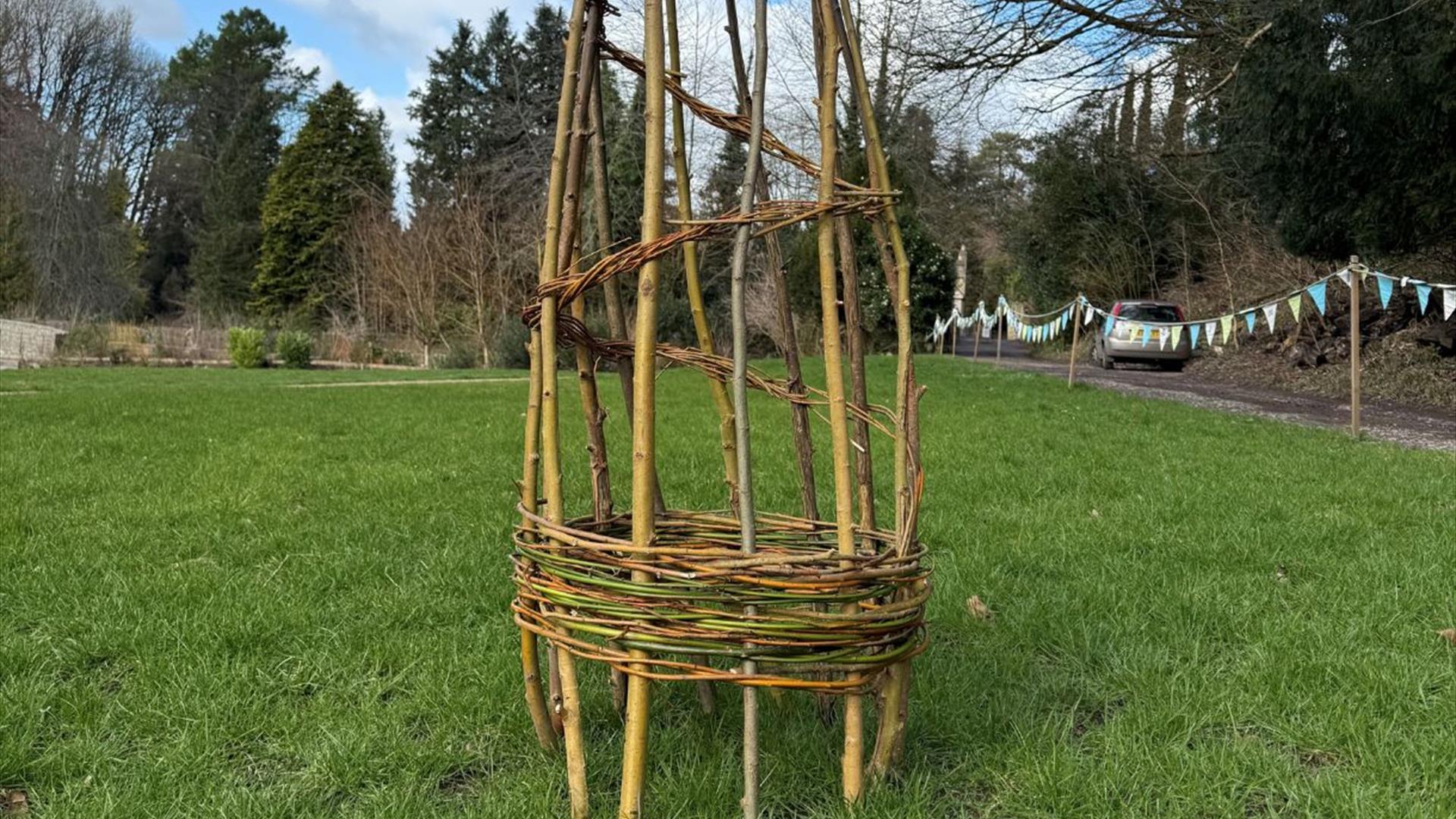 Learn to make a garden obelisk on Bathampton Meadows