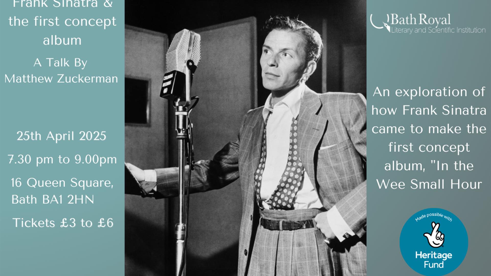 Frank Sinatra & the first concept album at Bath Royal Literary and Scientific Institution