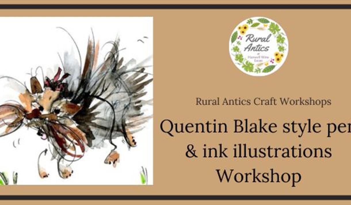 Quentin Blake style pen & ink illustrations