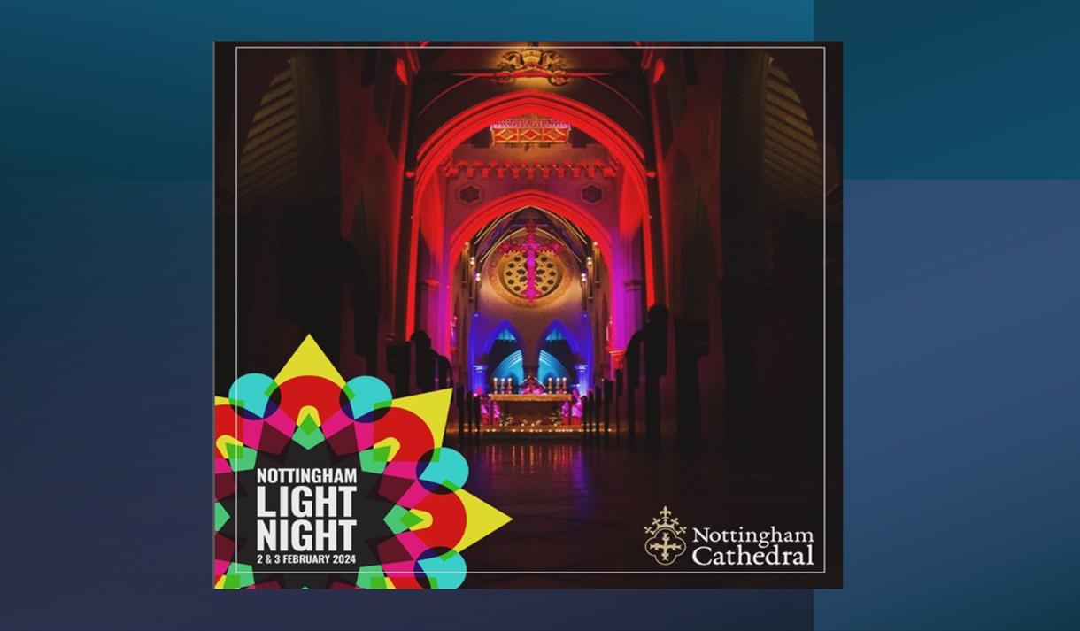 Nottingham Cathedral on Light Night 2024