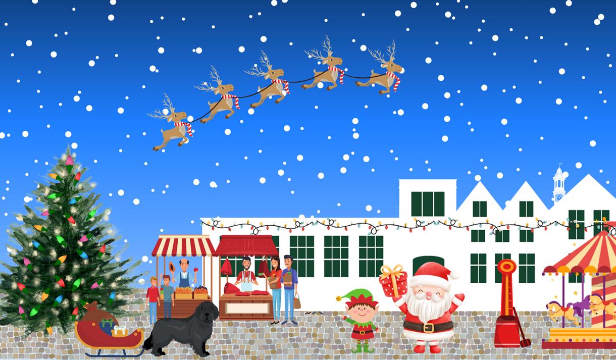 The Arrival of Santa at Rufford Abbey