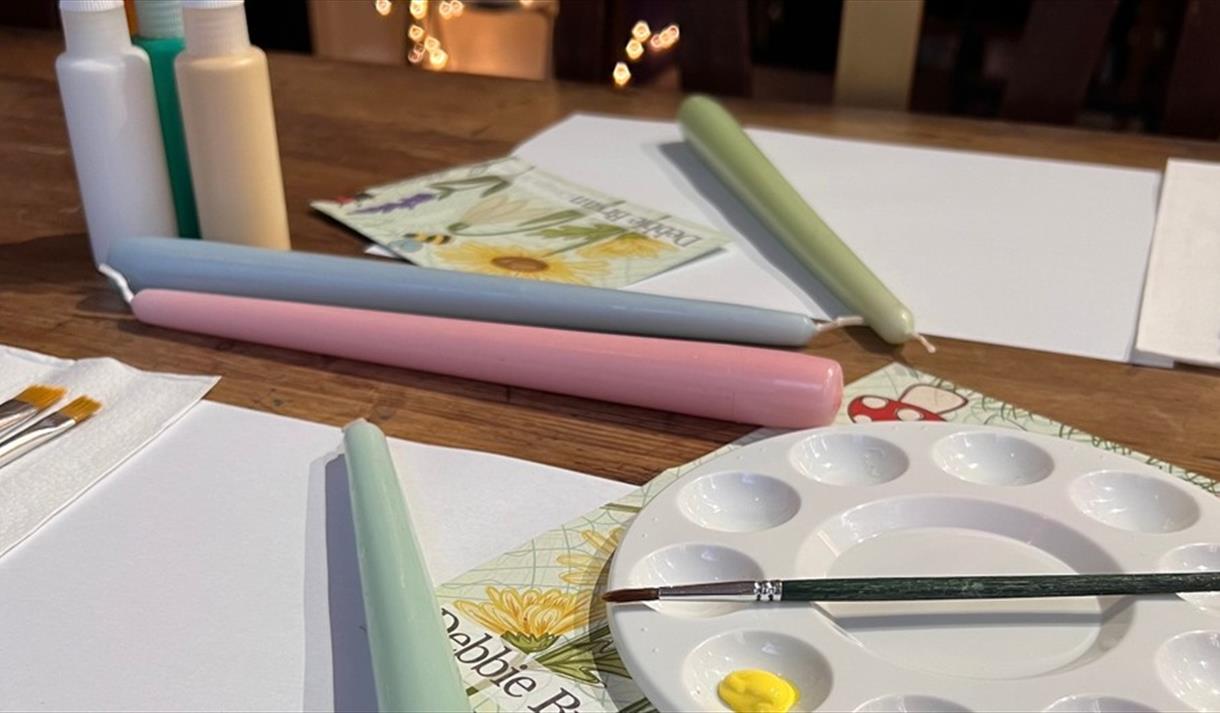 Craft of the Month: Christmas Candle Painting | Nottingham Lace Market