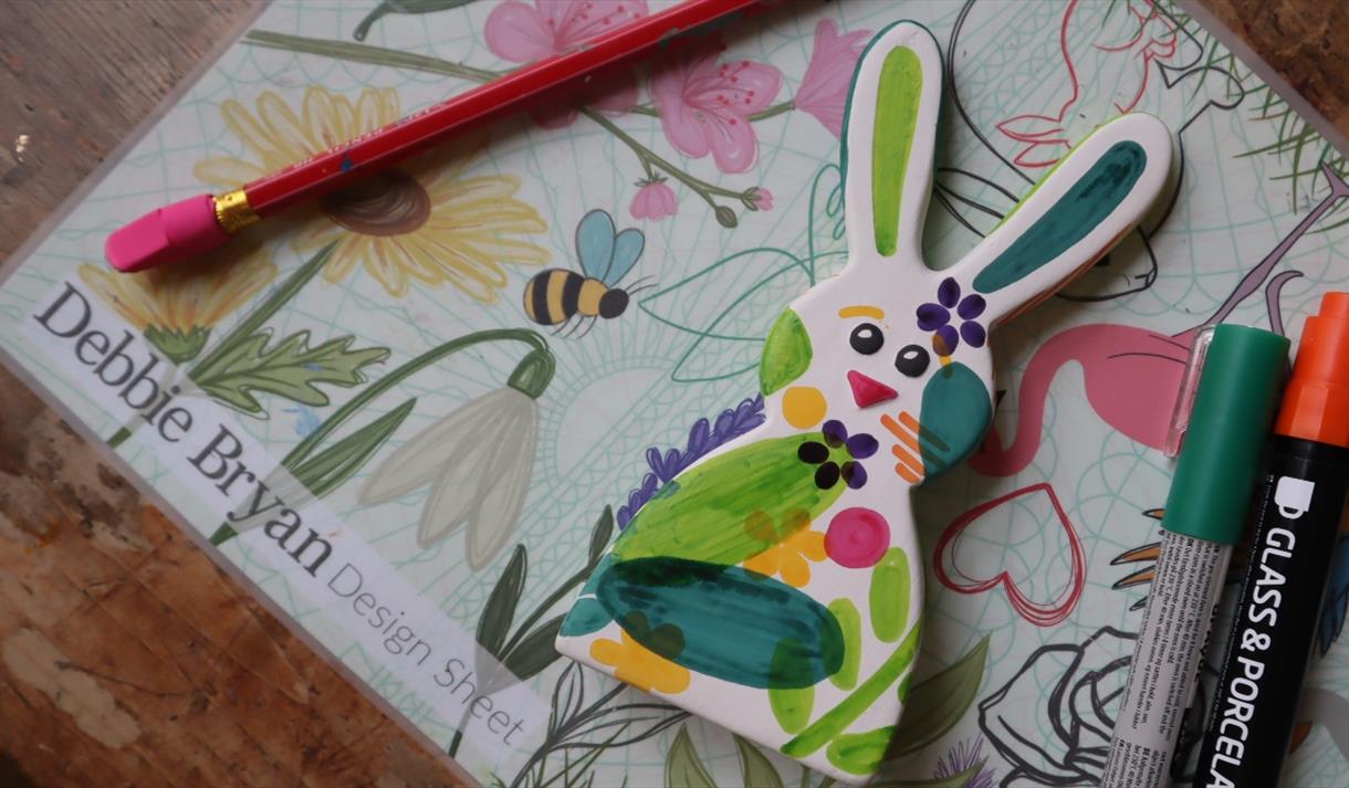 Mother's Day Ceramic Bunny Decorating Family Crafternoon at Debbie Bryan