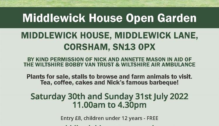 Middlewick House Open Garden