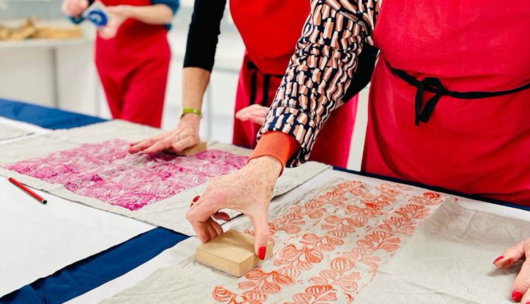 Block Print Linocut Patterns with Natural Dye Inks on Fabric Day Course Sunday 17th November 2024